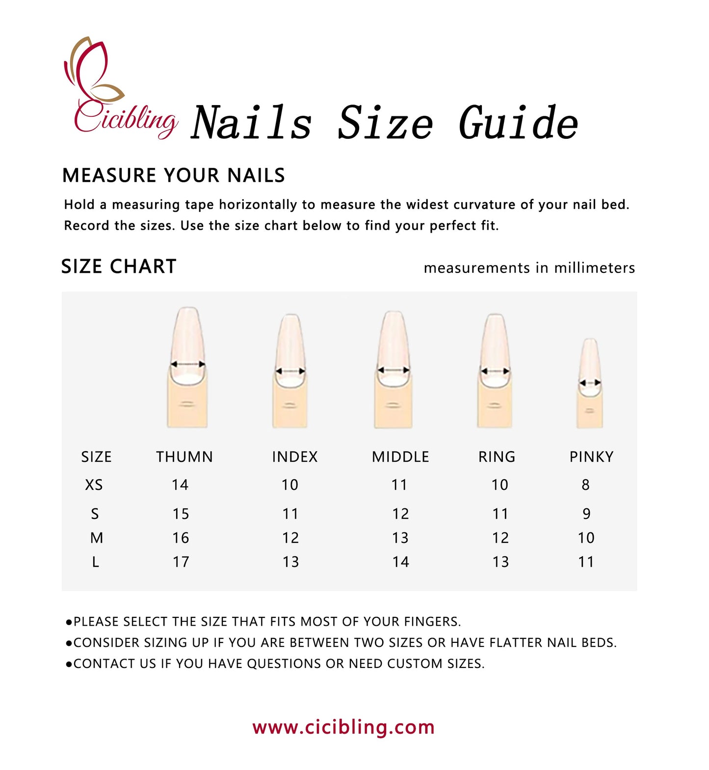 Bubblegum Handmade Press-On Nails L027