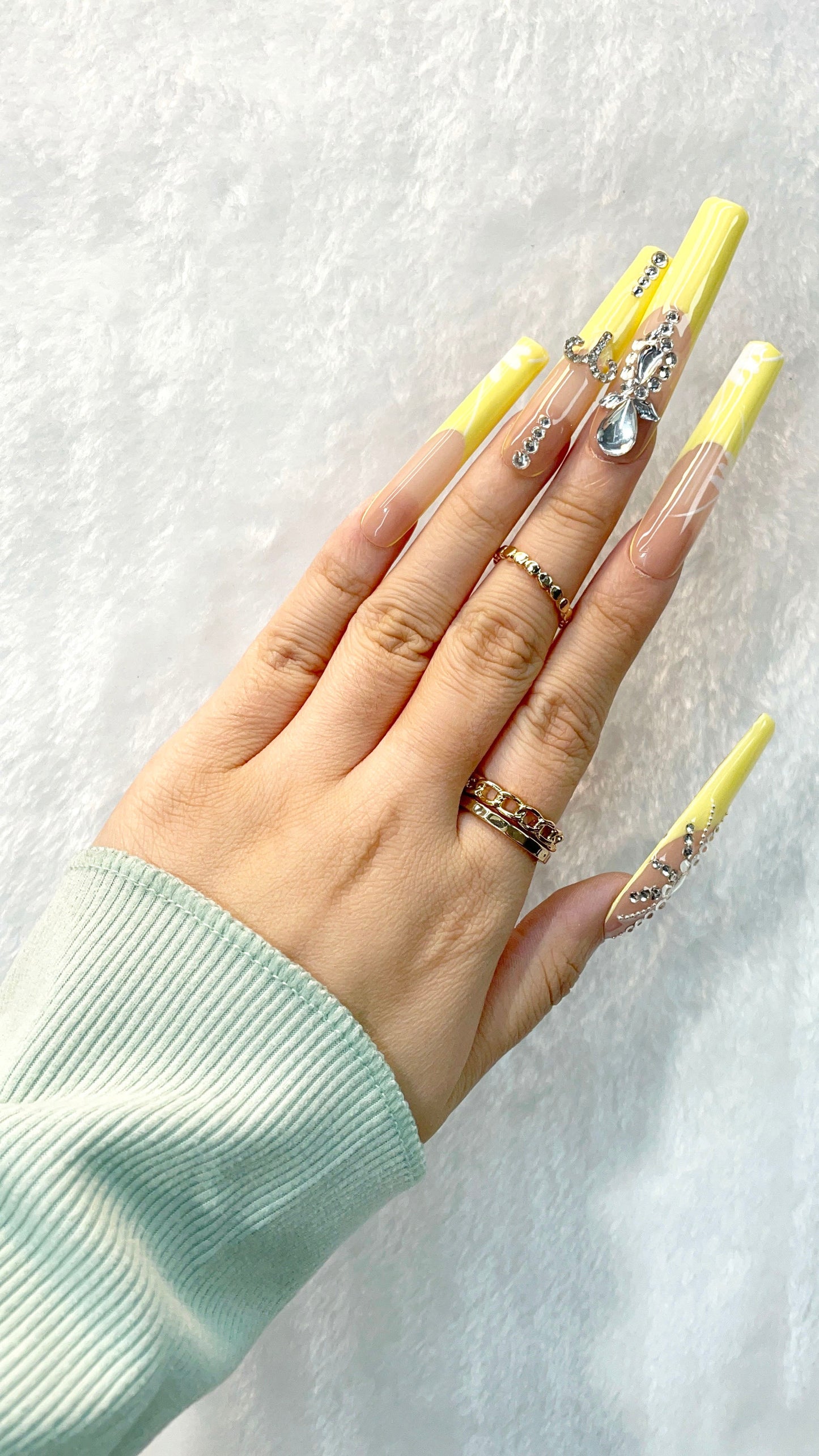 Sunny Sunny Handmade Press-On Nails L180