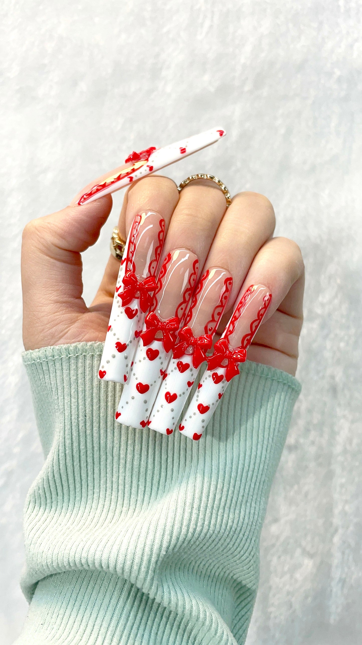 Romantic Lace Handmade Press-On Nails L040