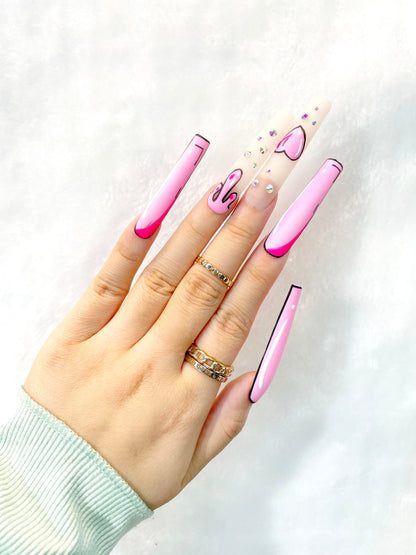 Bubblegum Handmade Press-On Nails L027