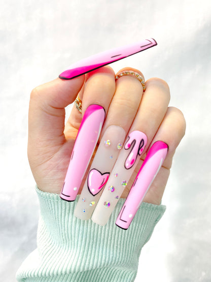 Bubblegum Handmade Press-On Nails L027