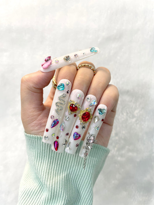 Crystal Whimsy Handmade Press-On Nails M075