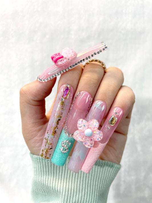 Pink Paradise Handmade Press-On Nails M041