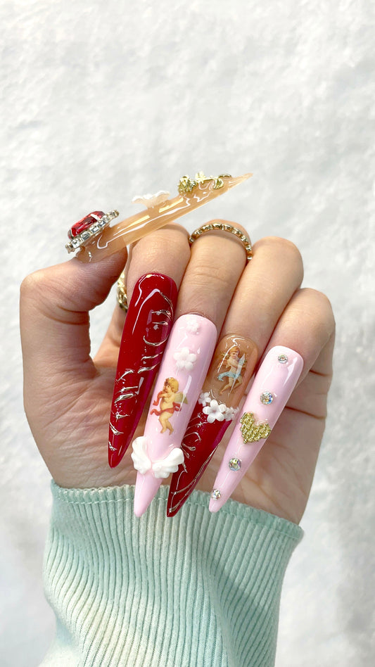 Cupid's Fantasy Handmade Press on Nails M087