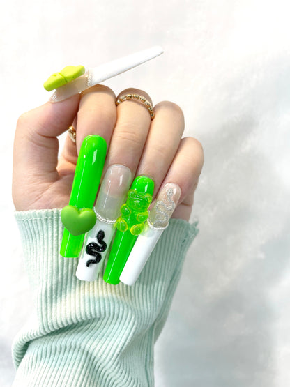 Neon Jungle Handmade Press-On Nails L066