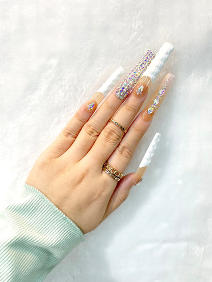 Diamond Brilliance Handmade Press-On Nails M007