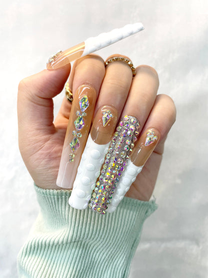 Diamond Brilliance Handmade Press-On Nails M007