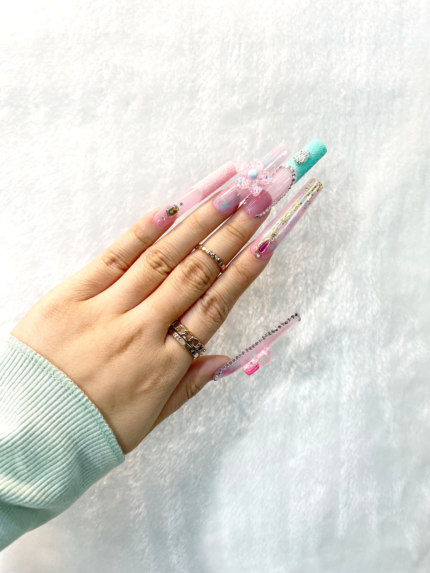 Pink Paradise Handmade Press-On Nails M041