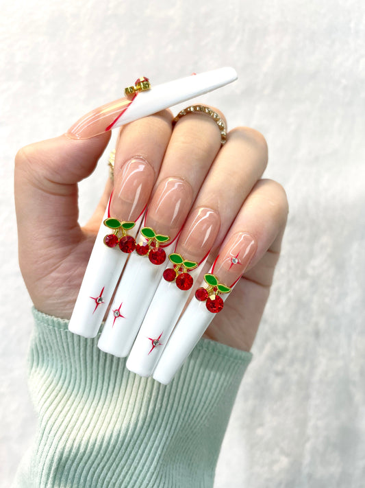 Candy Cane Handmade Press-On Nails M037