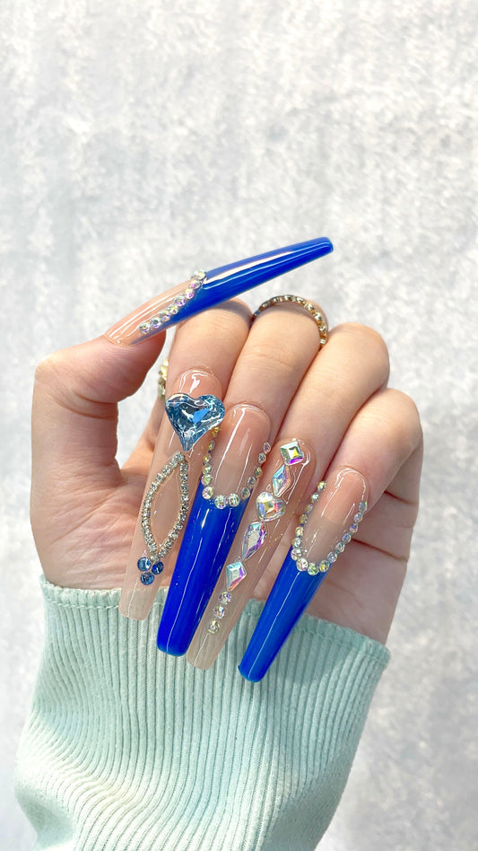 BlueDiamondGlam Handmade Nails L099