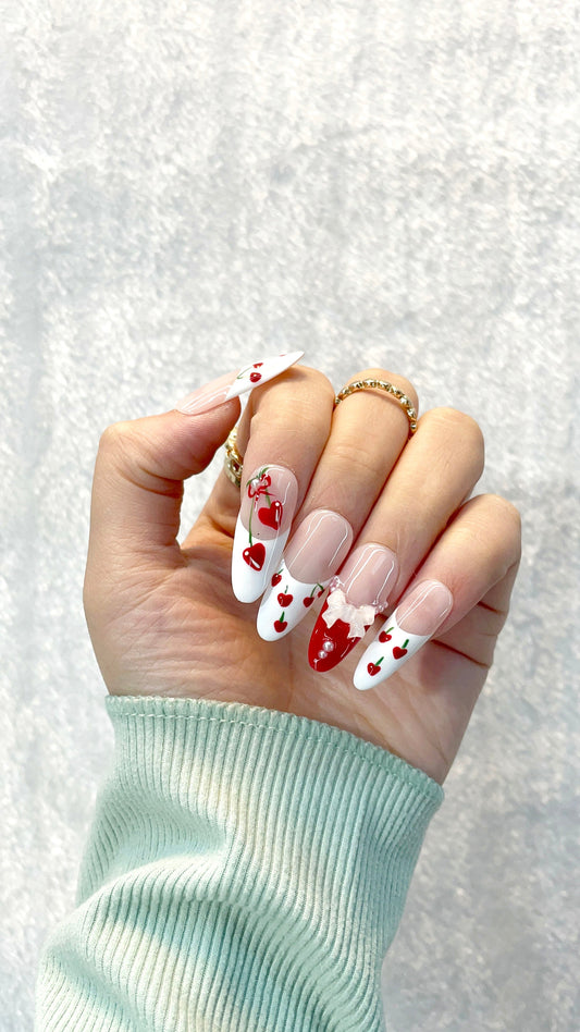 SweetCherryTreat Handmade Press On Nails K024