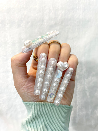 Pearl Dream Handmade Press-On Nails L065