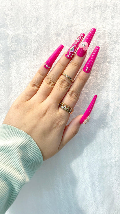 GirlyDiamondDazzle Handmade Nails L004