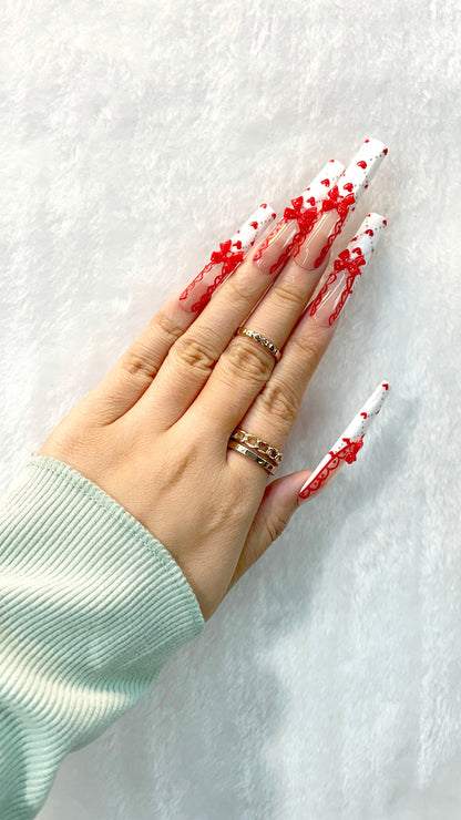 Romantic Lace Handmade Press-On Nails L040