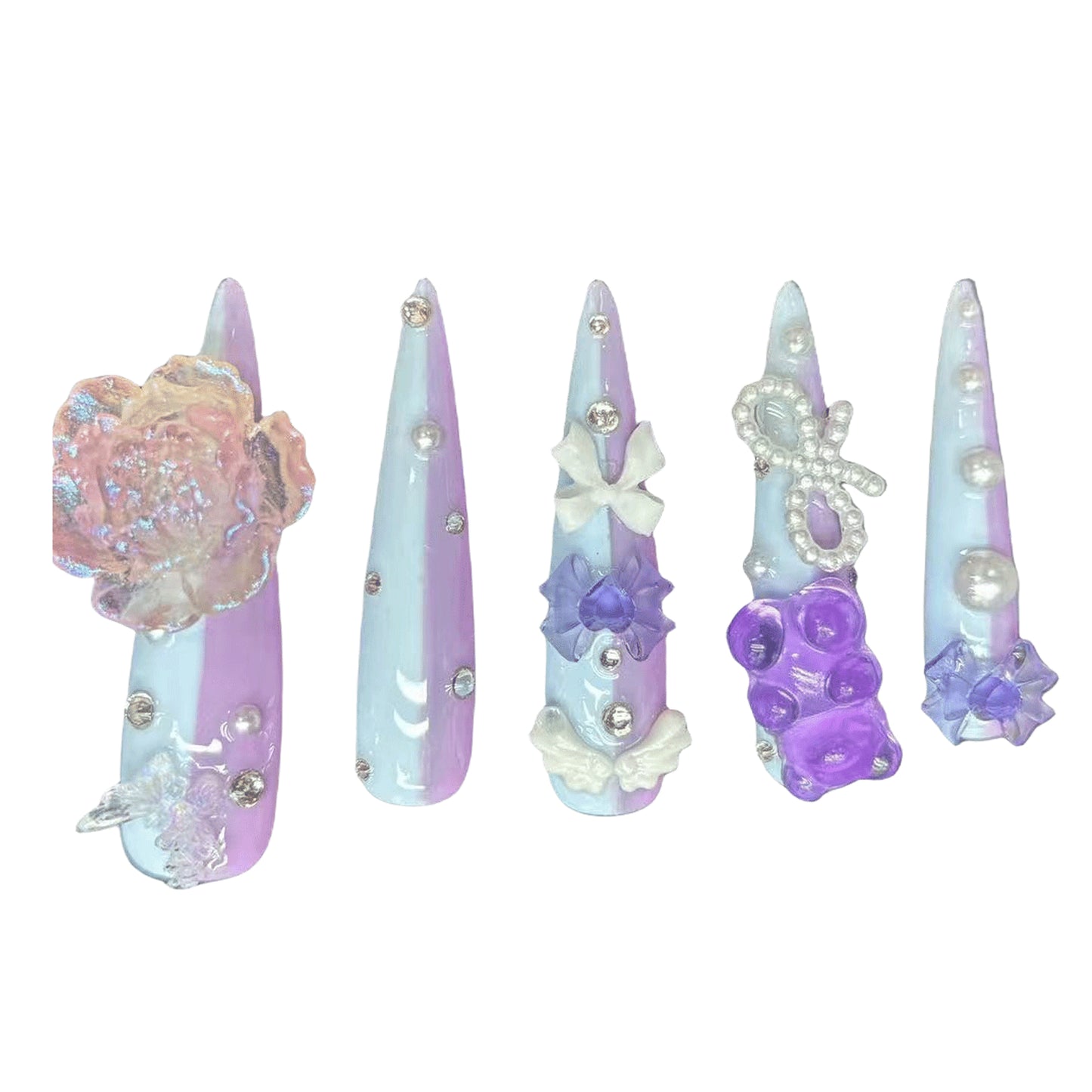 Lavender Dreamland Handmade Press on Nails L173